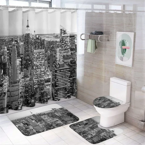 New York Manhattan on a shower curtain