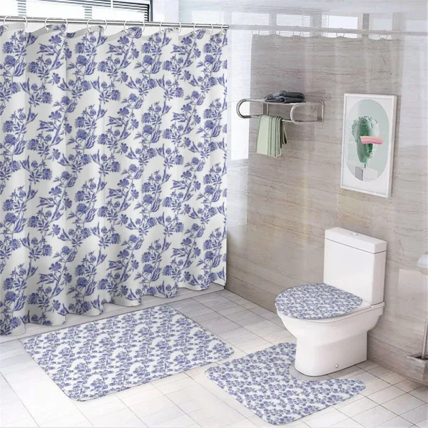 Twig Posy Flowers on a shower curtain