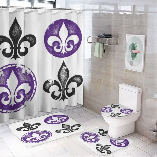 Vintage Floral Art on a shower curtain