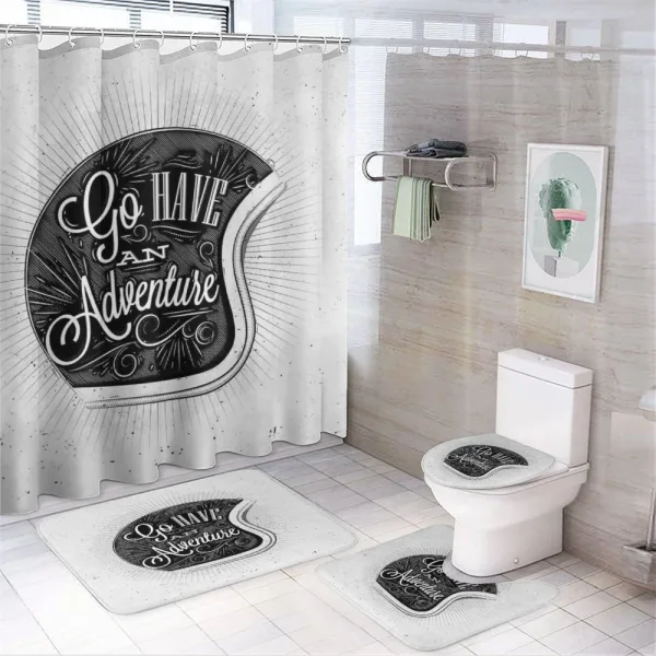 Vintage Words on a shower curtain