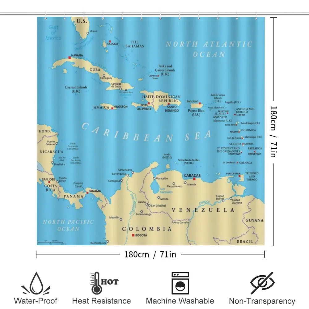 Caribbean Capitals Map — Detail 2