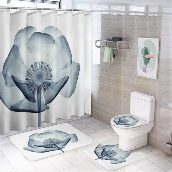 Complex Nature Theme on a shower curtain