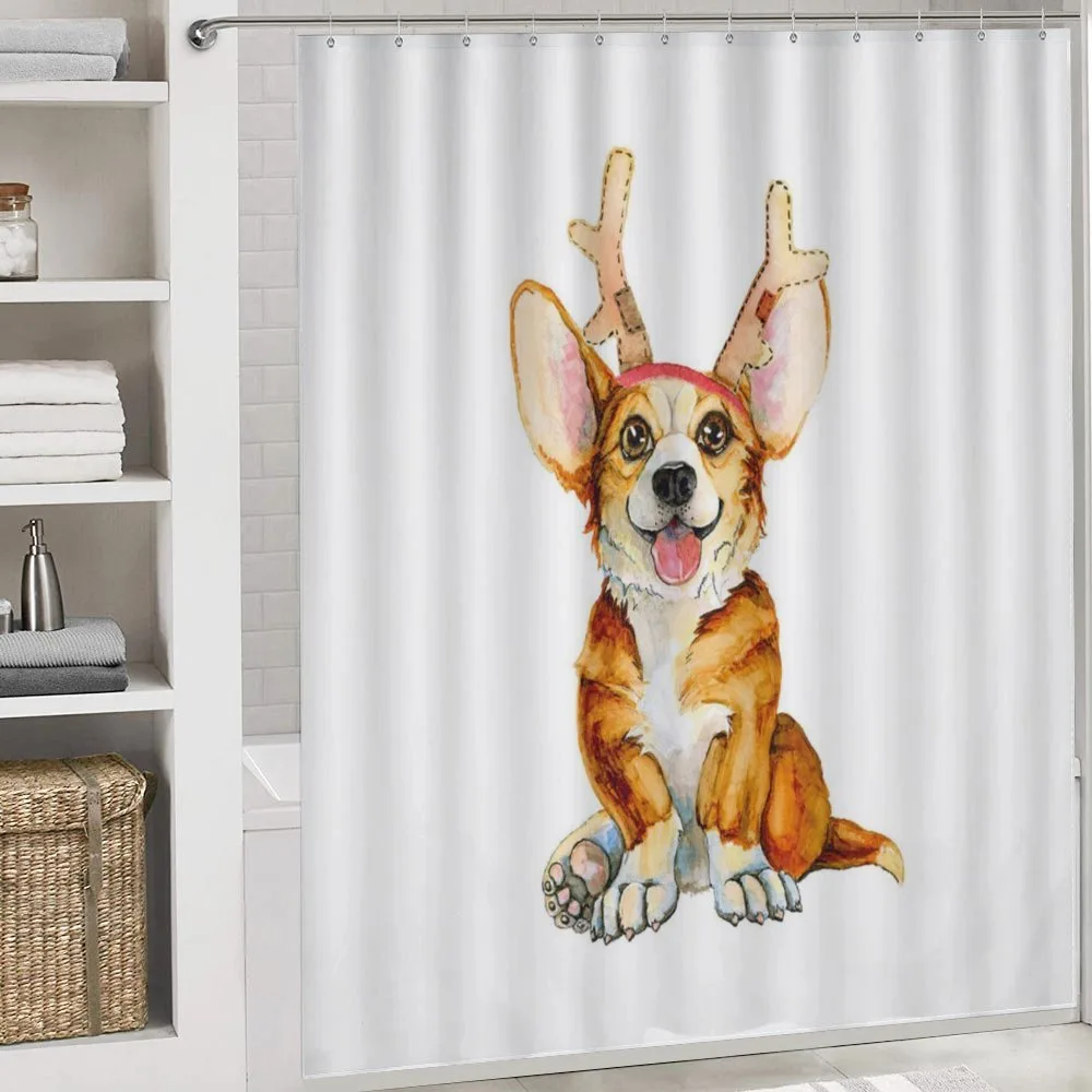 Corgi Dog with Deer Antlers — Detail 4