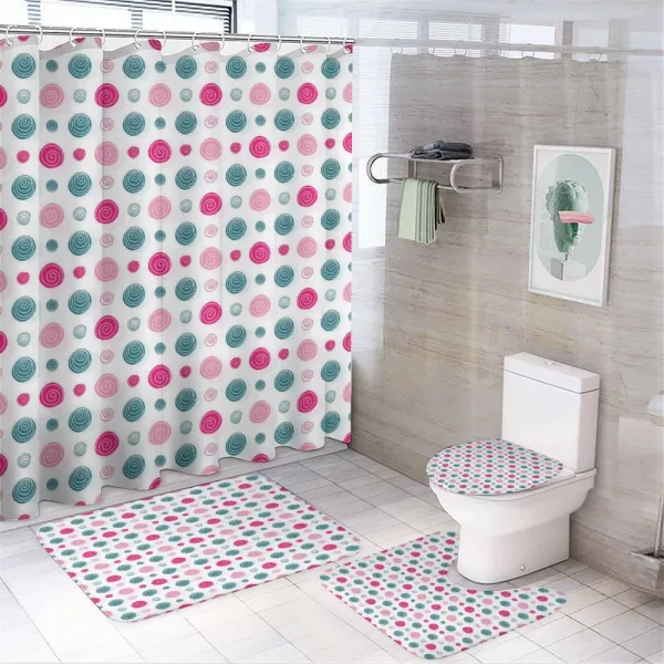 Doodle Spirals on a shower curtain