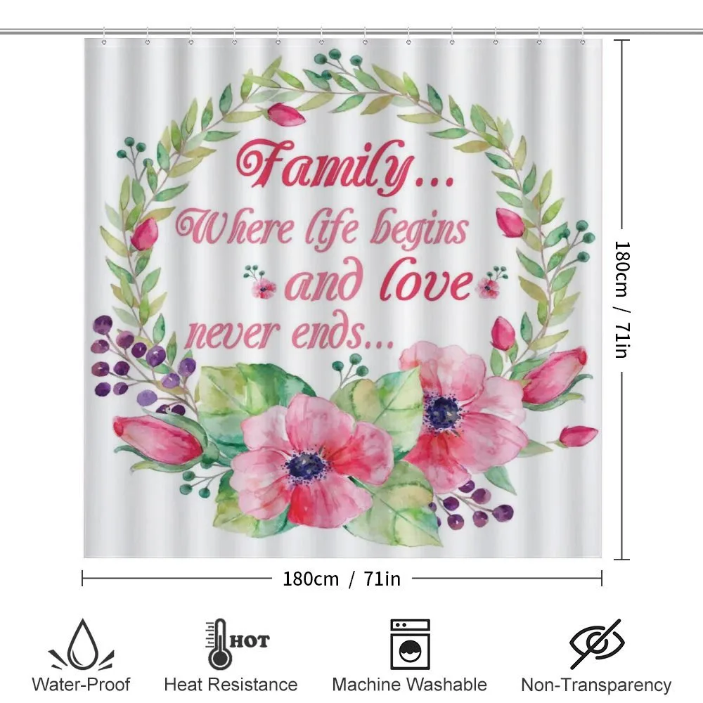 Family Love Saying Wreath — Detail 2