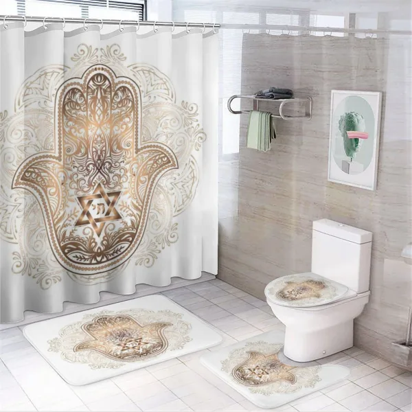 Hand Drawn on a shower curtain