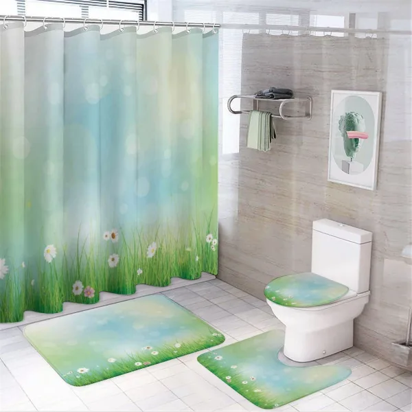 Spring Nature Field on a shower curtain