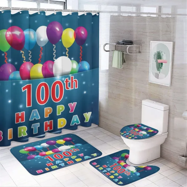 Balloons on Stars on a shower curtain