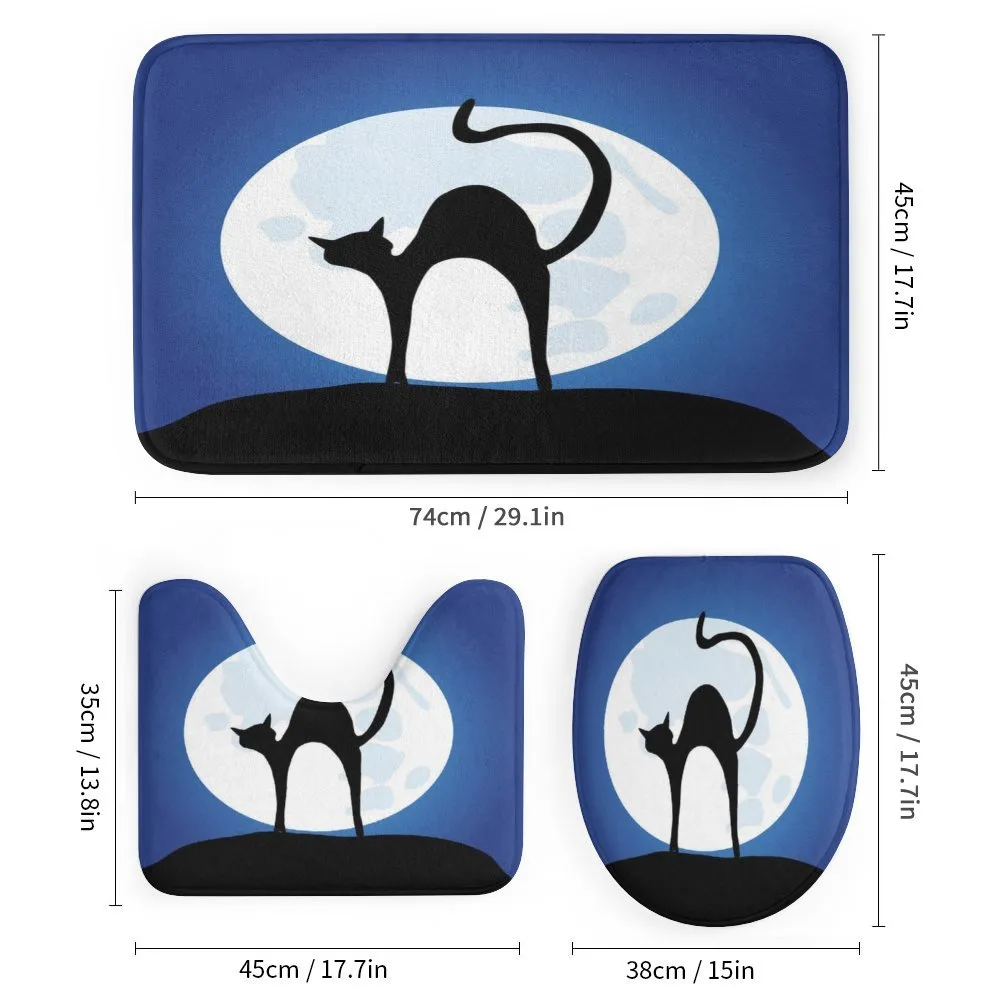 Black Cat Full Moon Sky — Detail 1