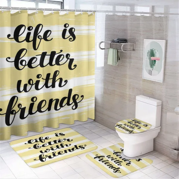 Buddies Anniversary on a shower curtain