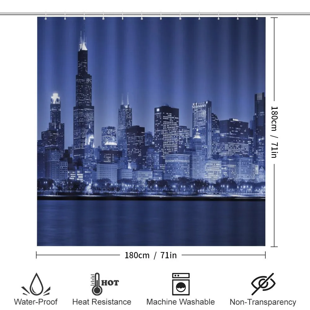 Chicago Skyline Night — Detail 2
