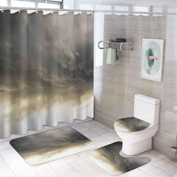 Cloudy Dark Sky Hurricane on a shower curtain