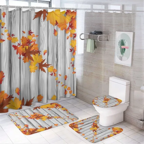 Fall Maple Leafs Tree on a shower curtain