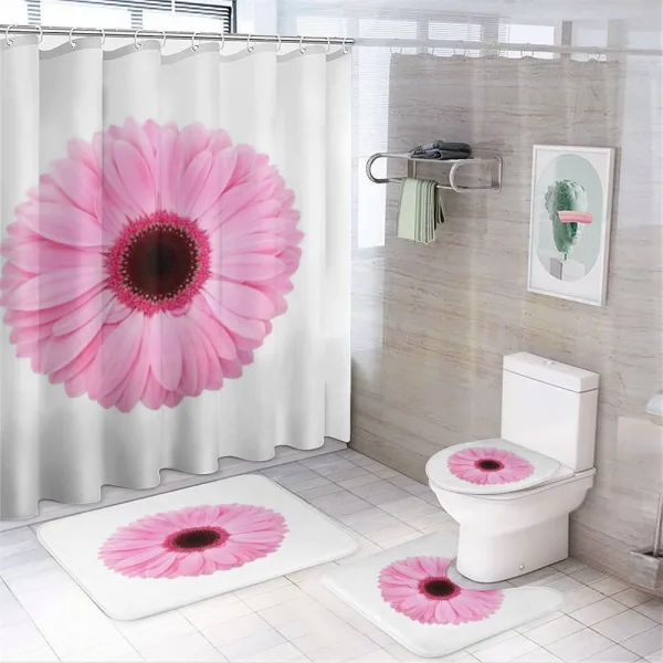 Gerber Daisy on a shower curtain