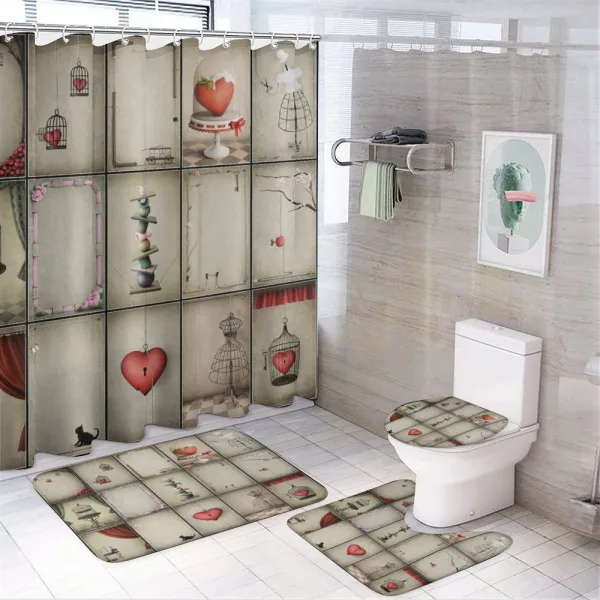 Hearts in Captivity on a shower curtain