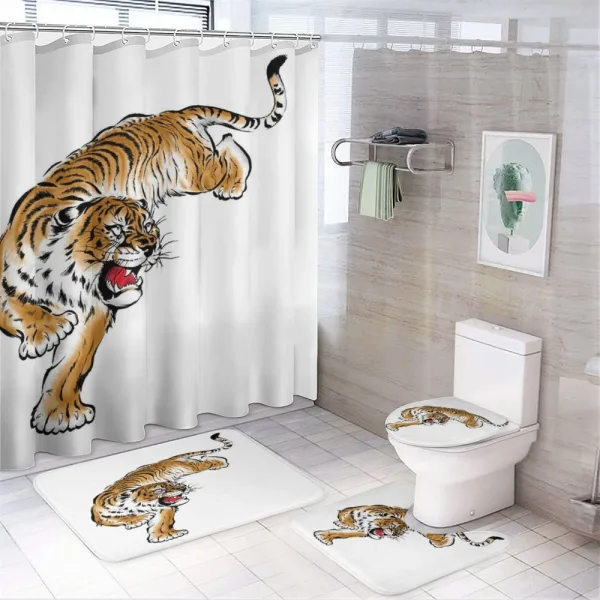 Japanese Hand Drawn on a shower curtain
