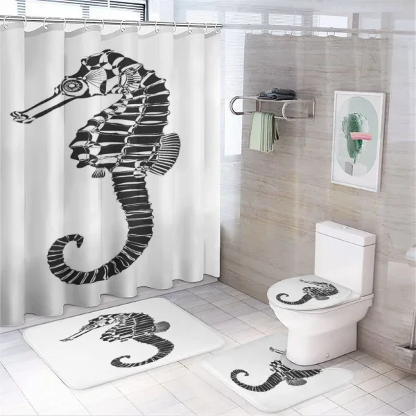 Ocean Biodiversity on a shower curtain