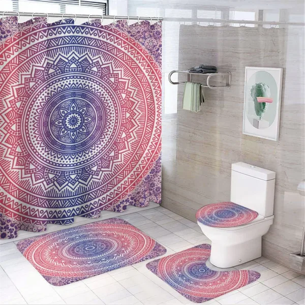 Ombre Mandala on a shower curtain