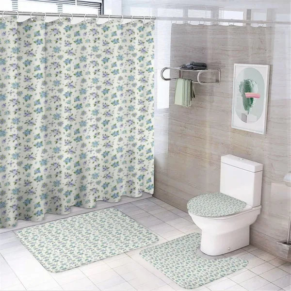 Pansies Bluebell on a shower curtain