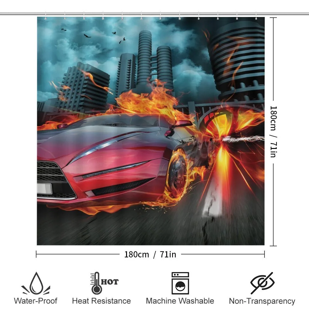 Red Hot Concept Car Flames — Detail 2