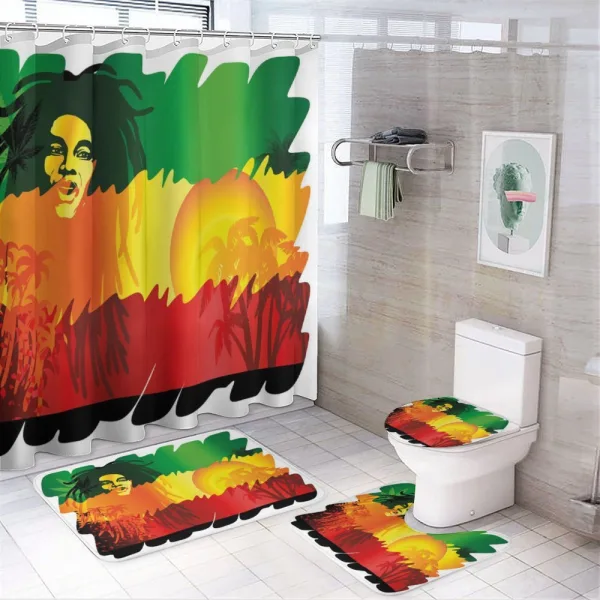 Reggae Music Singer on a shower curtain