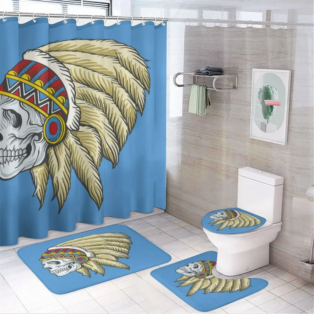 Skull with Feathers Folk — Your design