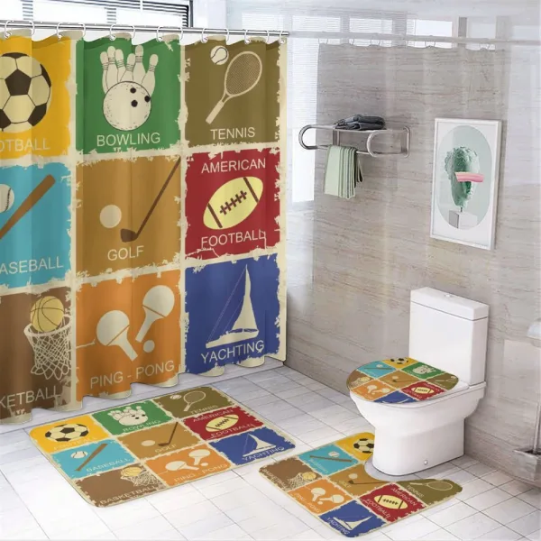 Sports Art on a shower curtain