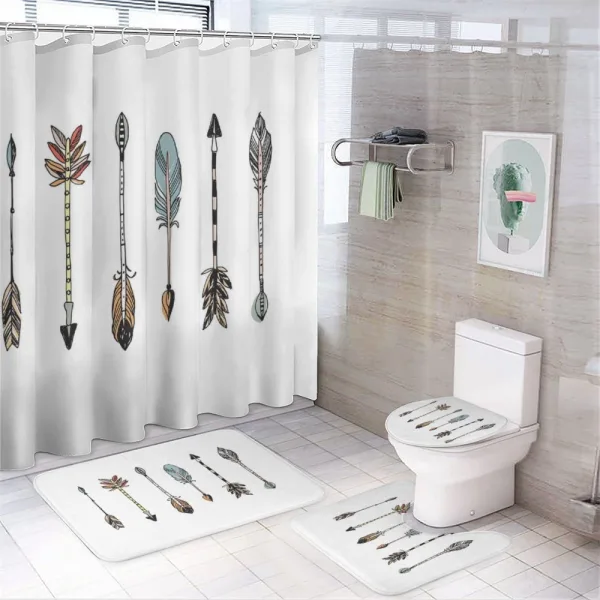 Tribal Arrows Drawn by Hand on a shower curtain