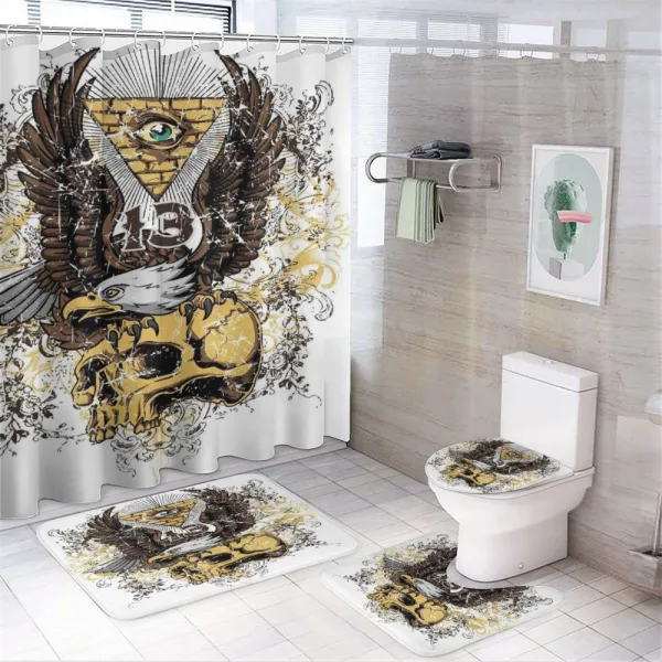 American Eagle on Skull on a shower curtain