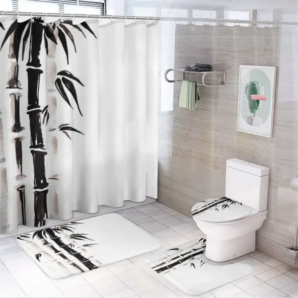 Bamboo Pattern on a shower curtain