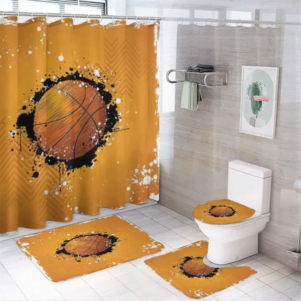 Basketball Splash Style on a shower curtain