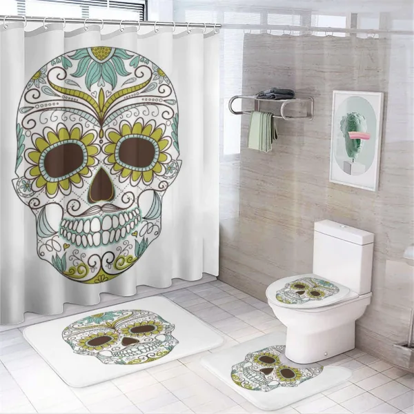 Folk Floral on a shower curtain