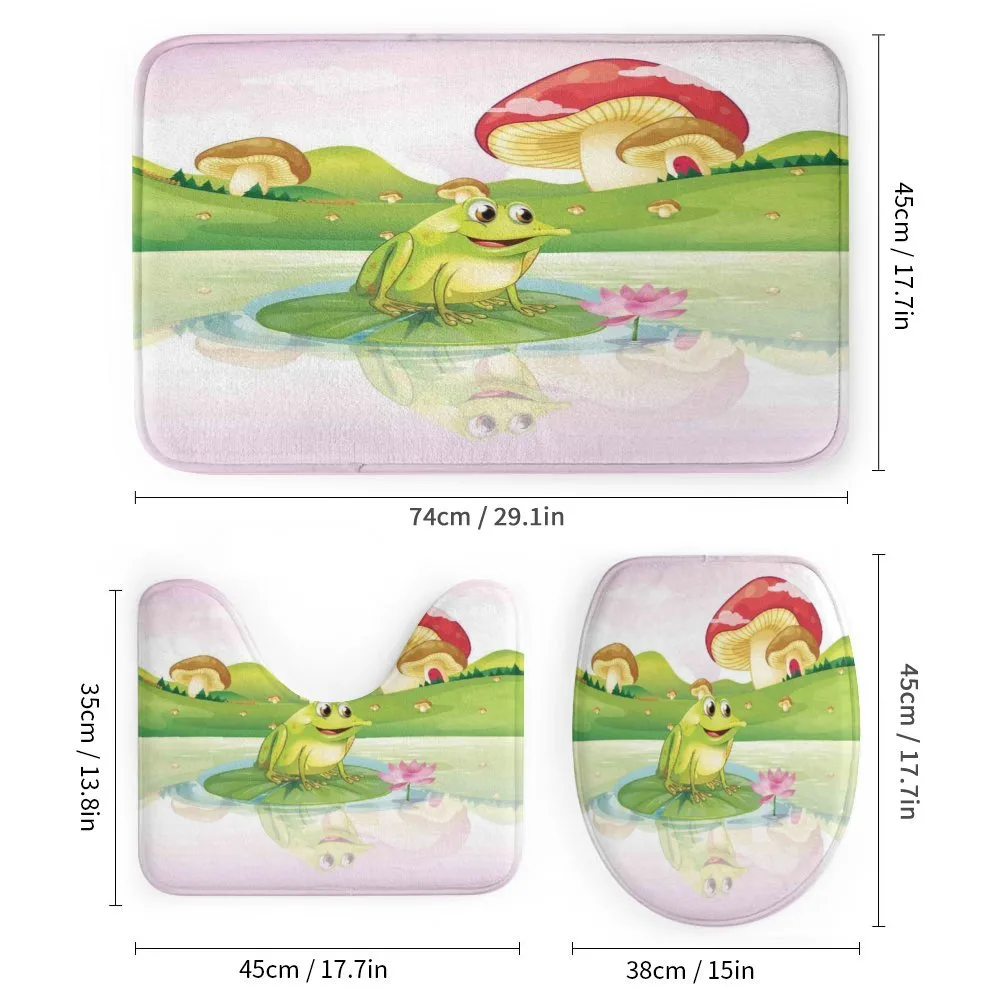 Frog on Water Lily Art — Detail 1