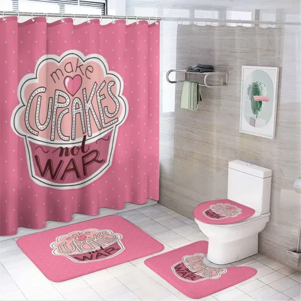 Make Cupcakes Dots on a shower curtain