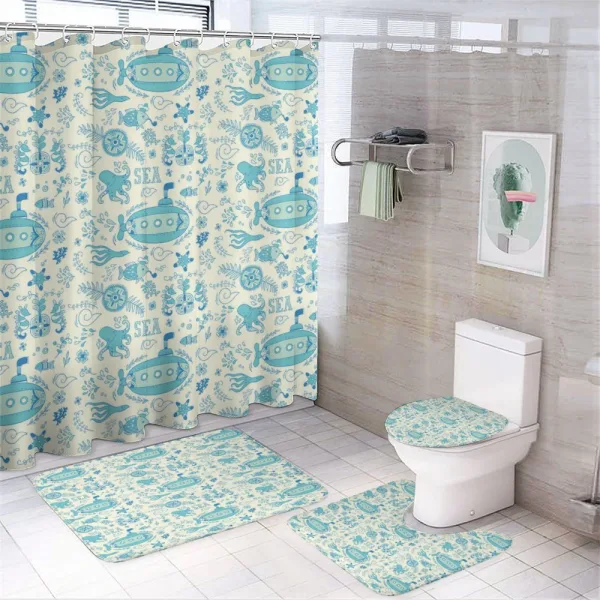 Ornate Underwater Life on a shower curtain
