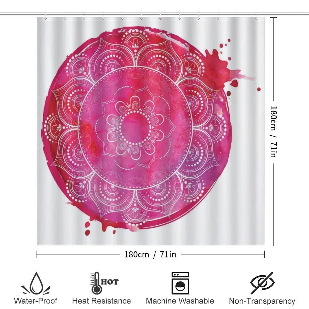 Pink Watercolor Mandala — Detail 2