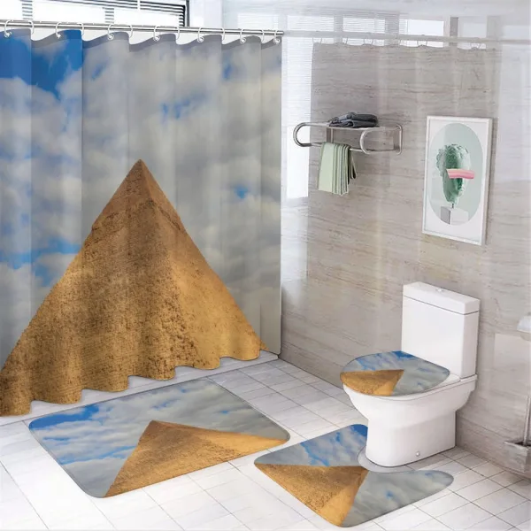 Top of the Pyramid on a shower curtain