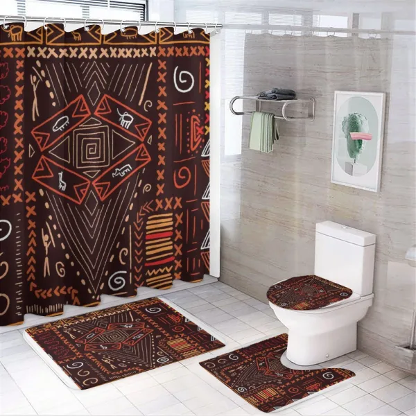 Aboriginal Cave on a shower curtain