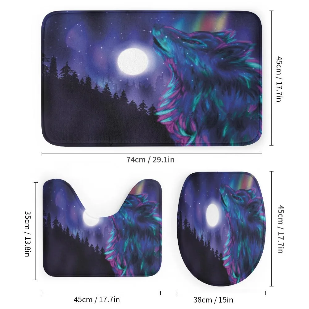 Aurora Borealis and Wolf — Detail 1