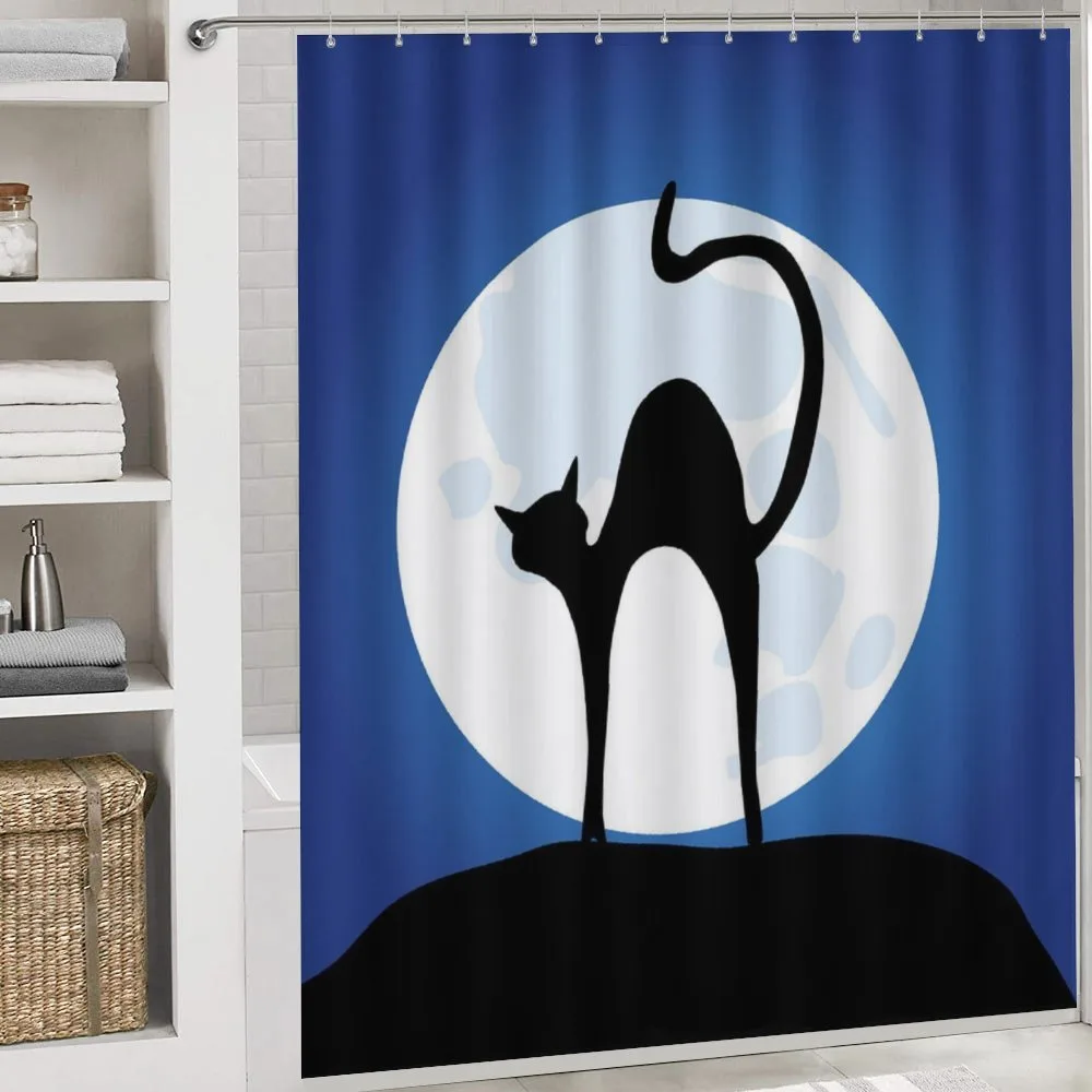 Black Cat Full Moon Sky — Detail 4