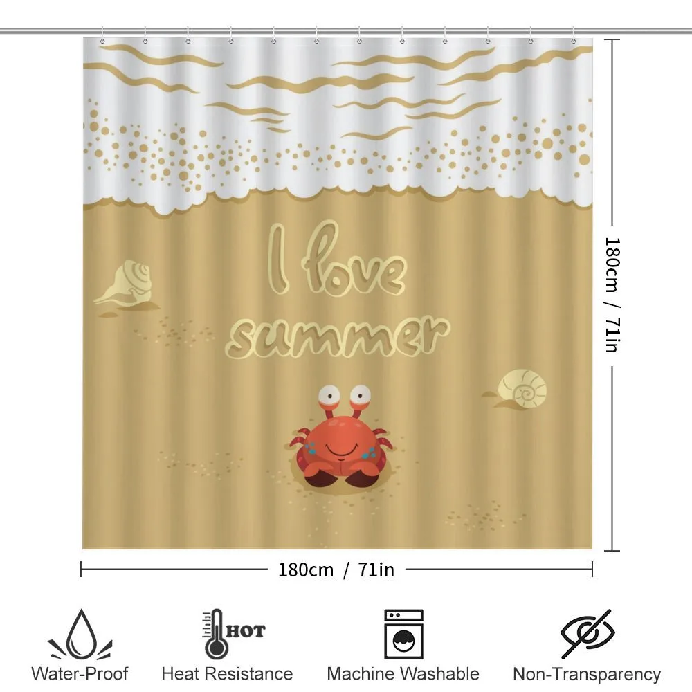 Cartoon Crab I Love Summer — Detail 2