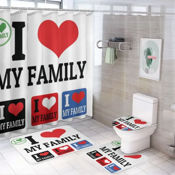 Family Signs on a shower curtain