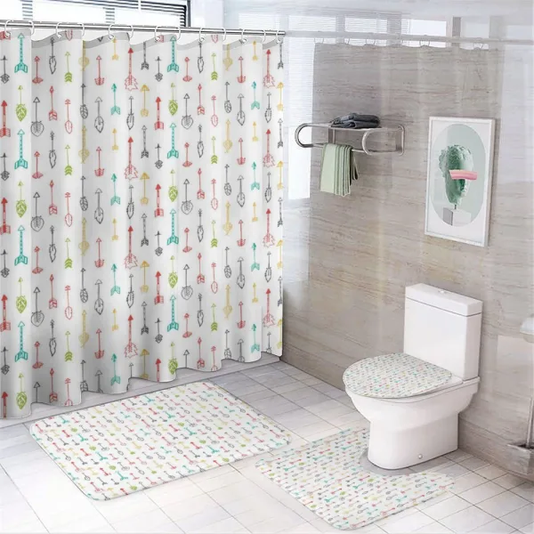 Feathers Motifs on a shower curtain