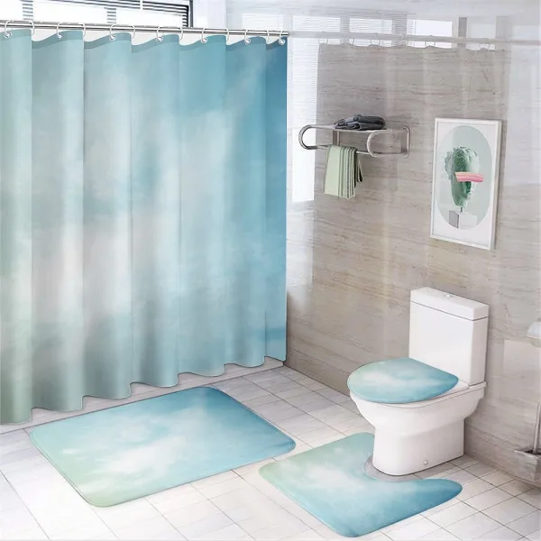 Foggy Mystical Sky on a shower curtain
