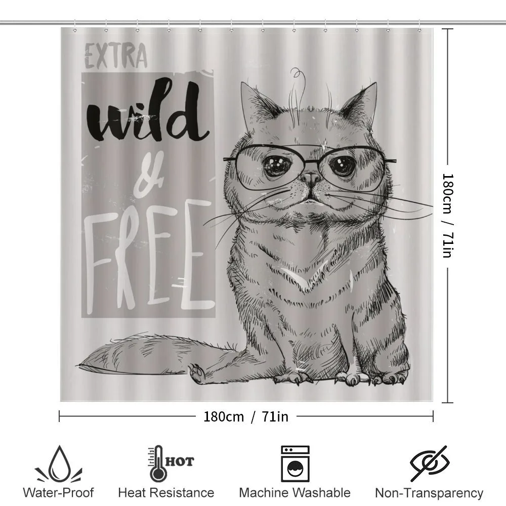 Hipster Cat Humorous — Detail 2