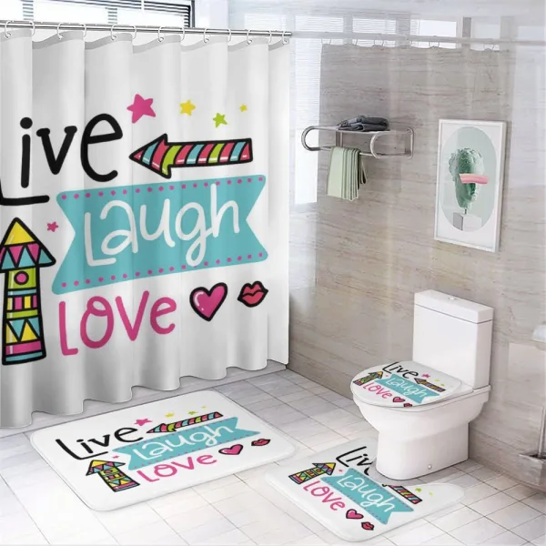 Kisses Hearts on a shower curtain