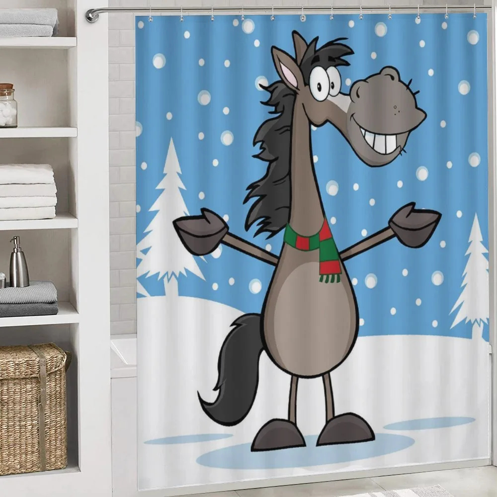 Mascot Horse Snowy Forest — Detail 4