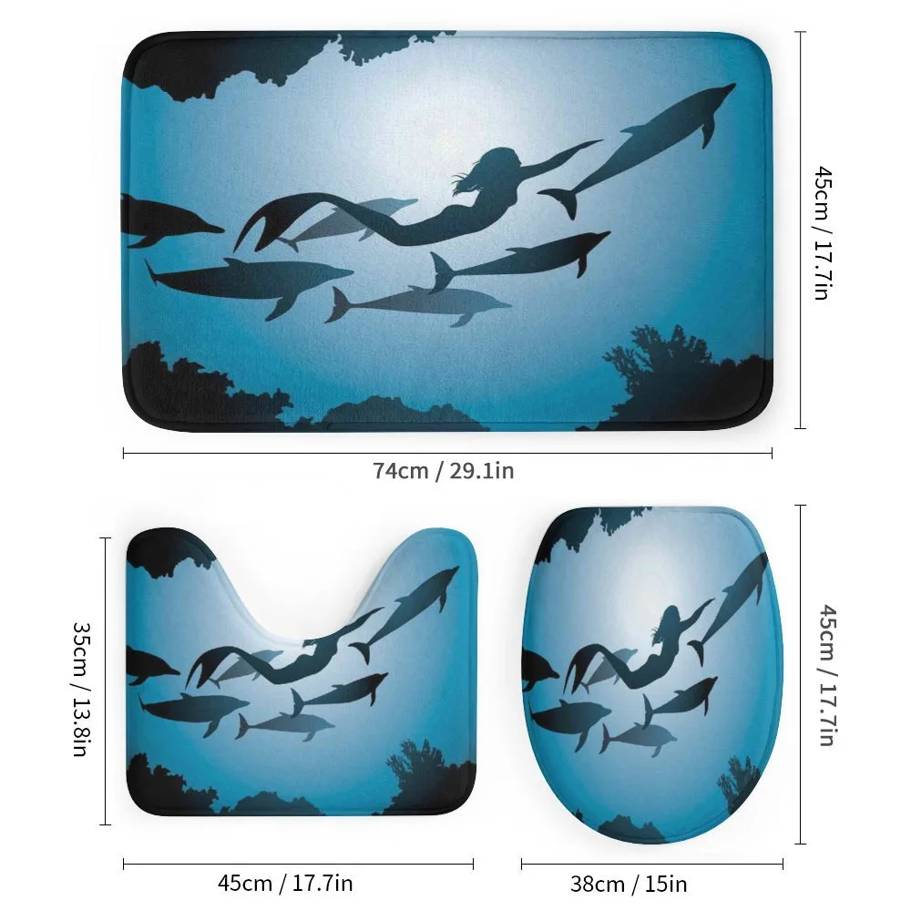 Mermaid and Dolphins — Detail 1