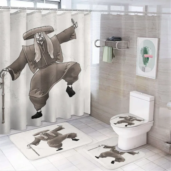 Orient Artist Pose on a shower curtain