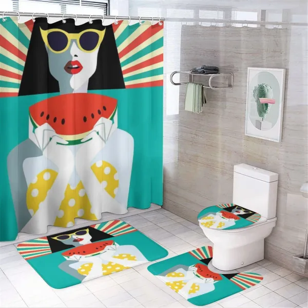 Pop Art on Holiday on a shower curtain